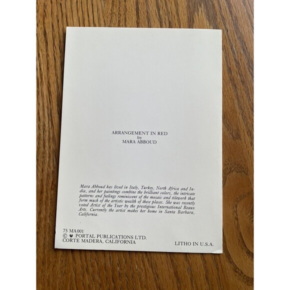 Set of 6 Blank Greeting cards lot Original Art prints Geometric & Still Life - Picture 11 of 13